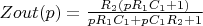 $Zout(p)=\frac{R_2(pR_1C_1+1)}{pR_1C_1+pC_1R_2+1}$