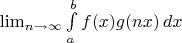 $\lim_{n \to \infty} \int\limits_a^b f(x)g(nx)\, dx$