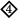 $ \begin{tikzpicture}
\draw[thick] (0,0) -- (0.15,0.15) -- (0.3,0) -- (0.15,-0.15) -- cycle; 
\node[font=\scriptsize] at (0.15,0) {4}; 
\end{tikzpicture} $