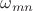 $\omega_{mn}$