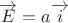 $\[\overrightarrow E  = a\overrightarrow i \]$