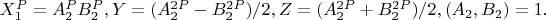 $X^P_1 = A^P_2B^P_2, Y = (A^{2P}_2 - B^{2P}_2)/2, Z = (A^{2P}_2 + B^{2P}_2)/2, (A_2, B_2) = 1.$