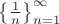 $\left\{ {\frac{1}
{n}} \right\}_{n = 1}^\infty $