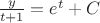 $\frac{y}{t+1}=e^t+C$