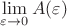 $\lim\limits_{\varepsilon\to 0} A(\varepsilon)$