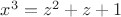 $x^3=z^2+z+1$