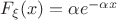 $F_\xi (x) = \alpha e^{-\alpha x}$