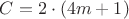 $C=2\cdot(4m+1)$