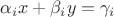 $\alpha_i x+\beta_i y=\gamma_i$