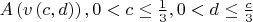 $A\left(v\left(c, d\right)\right), 0 < c \le \frac13, 0 < d \le \frac{c}3$
