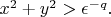 $x^2 +y^2 > {\epsilon}^{-q}.$
