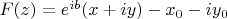 $F(z)=e^{ib}(x+iy)-x_0-iy_0$