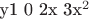 y1  0  2x    3x^2