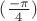 $(\frac{-\pi}{4})$