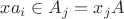 $xa_i \in A_j = x_jA$