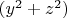 $(y^2+z^2)$