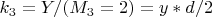 $k_3=Y/(M_3=2)=y*d/2$