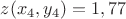 $z(x_4,y_4)=1,77$