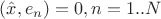 $(\hat x, e_n)=0, n=1..N$