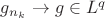 $g_{n_k}\to g\in L^q$