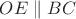 $ OE \parallel BC $