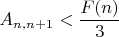 $A_{n,n+1}<\dfrac {F(n)}3$