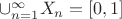 $\cup\limits_{n = 1}^{\infty} X_n = [0, 1]$