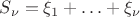 $S_\nu = \xi_1+\ldots+\xi_\nu$