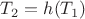 $T_2=h(T_1)$