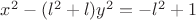 $x^2-(l^2+l)y^2=-l^2+1$