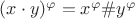 $(x \cdot y)^\varphi = x^\varphi \# y^\varphi$