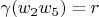 $\gamma(w_{2}w_5) = r$