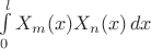 $\int\limits_0^l X_m(x)X_n(x)\,dx$