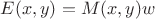 $E(x, y) = M(x, y) w$
