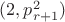 $(2,p^2_{r+1})$