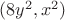 $(8y^2, x^2)$
