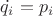 $\dot{q_i}=p_i$
