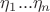 $\eta_{1}...\eta_{n}$