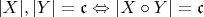 $|X|,|Y| = \mathfrak{c} \Leftrightarrow |X\circ Y| = \mathfrak{c}$