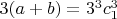 $3(a+b)=3^3c_1^3$