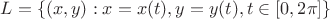 $L=\{(x,y): x=x(t), y=y(t), t\in[0,2\pi]\}$
