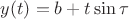$y(t)=b+t\sin\tau$