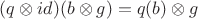 $(q\otimes id)(b\otimes g)=q(b)\otimes g$
