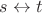$s\leftrightarrow t$ $s\leftrightarrow t$
