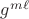 $g^{m\ell}$