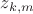 $z_{k,m}$