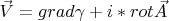 $\vec V=grad\gamma+i*rot \vec A$