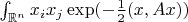 $\int_{\mathbb{R}^n}x_{i}x_{j} \exp(-\frac{1}{2}(x,Ax))\dx$