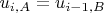 $u_{i, A} = u_{i-1, B}$