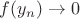 $f(y_n)\to 0$ $f(y_n)\to 0$